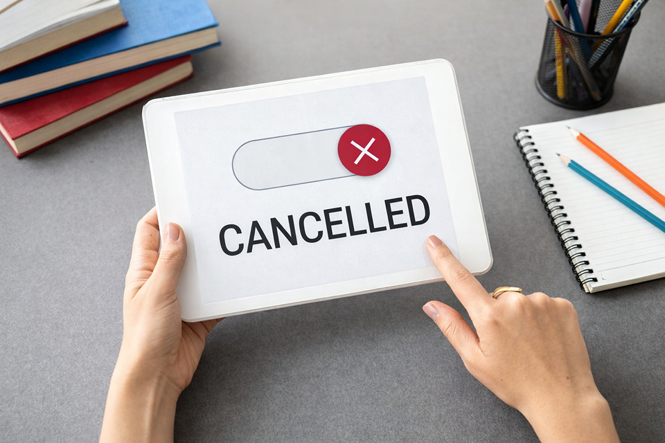 Subscription cancelled